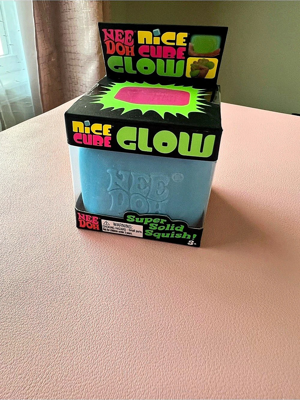 AUTHENTIC NeeDoh Nice Cube Glow (Blue)